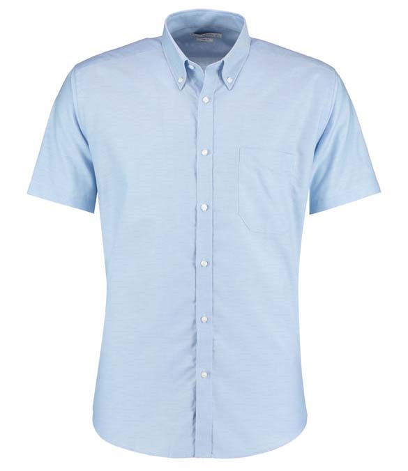 Kustom Kit Short Sleeve Slim Fit Oxford Shirt