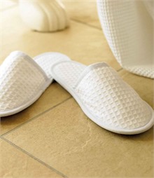 Towel City Waffle Mule Slippers